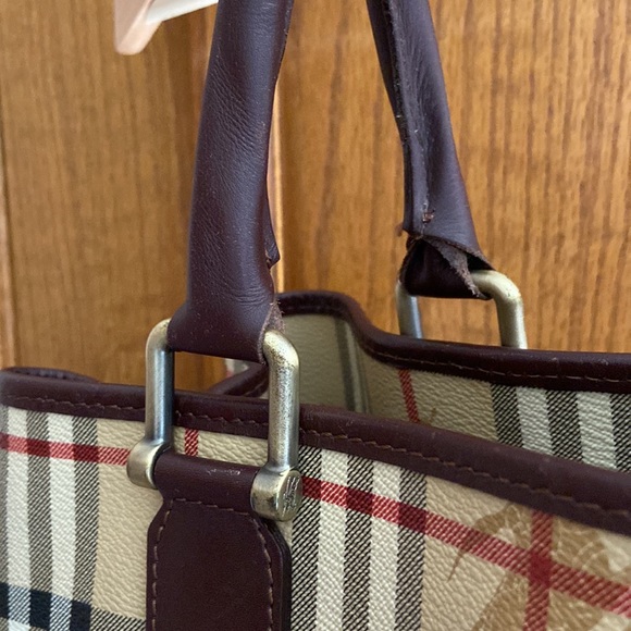 authentic burberry haymarket tote / shoulder bag - Picture 10 of 16